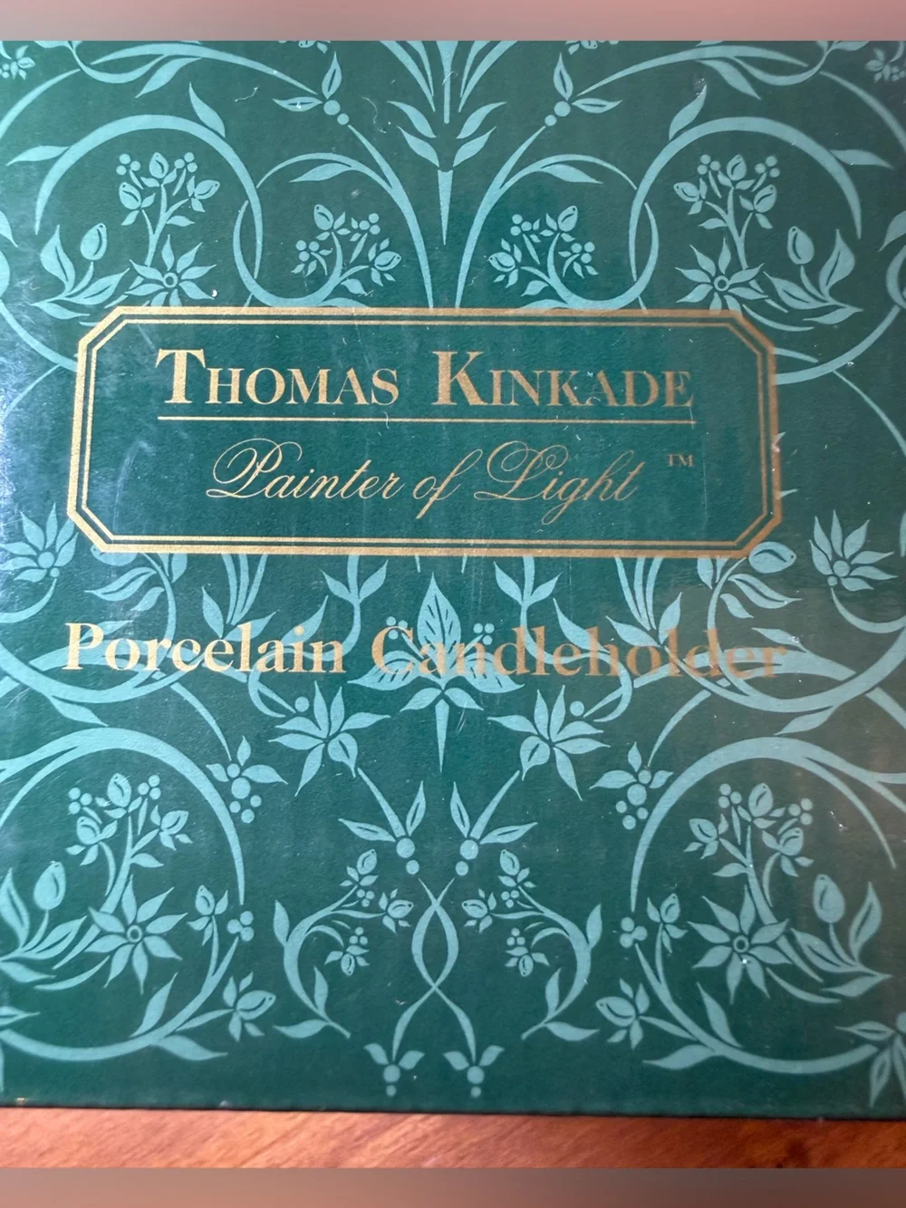 Thomas Kinkade Hand-Painted Cottage Planter in‎ Green, Yellow, Blue and Brown